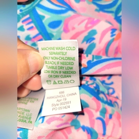 Lilly Pulitzer Rein Top In Pink Tropics Tint Tangerine Dream Size XS - Picture 8 of 13